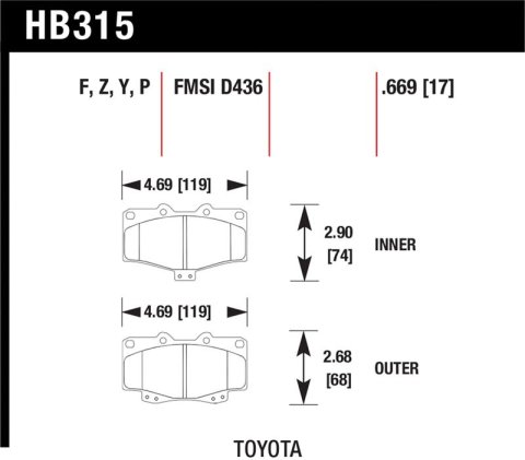 Hawk LTS Street Brake Pads