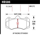 Hawk AP Racing CP7040 Performance Ceramic Street Brake Pads thumbnail 1
