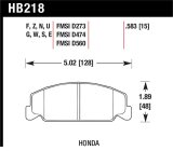 Hawk 84-85 Honda Accord / 88-00 Civic / 88-91 CRX 15mm DTC-60 Front Race Brake Pads thumbnail 1