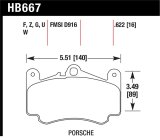 Hawk 02-05 Porsche 911 Carrera 4 Turbo Look/Carrera 4S Front HPS Street Brake Pads thumbnail 1