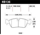 Hawk 92-99 BMW 318 Series / 01-07 325 Series / 98-00 328 Series Blue 9012 Race Front Brake Pads thumbnail 1