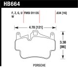 Hawk 05-08 Porsche 911 Carrera Front & Rear / 07-08 Cayman Front Perf Ceramic Street Brake Pads thumbnail 1