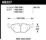 Hawk BMW 3/5/7 Series / M3 / Z3 / Z4 Race Blue 9012 Rear Brake Pads thumbnail 1