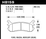 Hawk 97-02 Ford Escort (Inc. LX/Sport) / 94-03 Mazda Miata DTC-60 Race Rear Brake Pads (D636) thumbnail 7