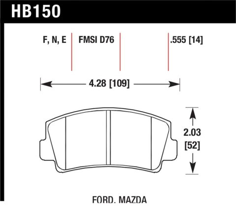 Hawk 79-84 Mazda B2000 / 70-74 RX-2 / 74-78 RX-4 / 79-85 RX-7 Blue 9012 Front Race Brake Pads thumbnail 1