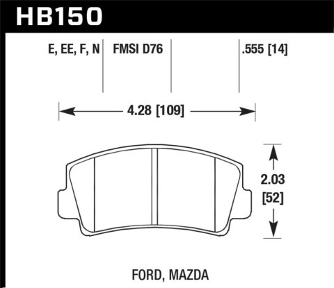 Hawk 79-84 Mazda B2000 / 70-74 RX-2 / 74-78 RX-4 / 79-85 RX-7 Blue 9012 Front Race Brake Pads thumbnail 7
