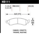 Hawk 94-04 Mustang Cobra / 88-96 Corvette / 88-92 Camaro w/HD Brakes Front Blue 9012 Race Brake Pads thumbnail 1