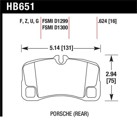 Hawk 07-08 Porsche 911 Turbo/911 GT3/911 GT3 CUP Rear Ceramic Street Brake Pads thumbnail 1