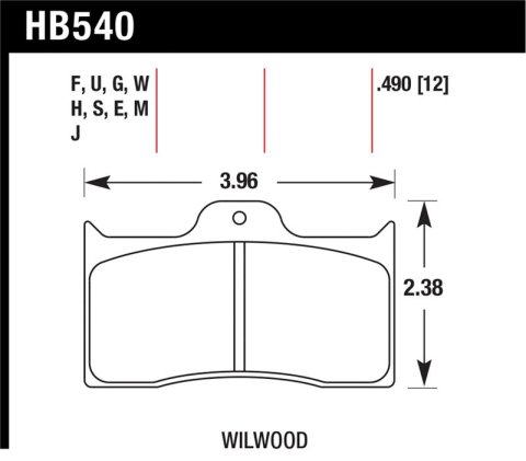 Hawk Wilwood DTC-30 Brake Pads thumbnail 1