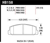 Hawk 03-05 Mazda 6 / 84-95 Mazda RX-7 DTC-30 Race Rear Brake Pads thumbnail 1
