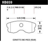 Hawk 10-12 Chevrolet Corvette Grand Sport / 06-12 Corvette Z06 Rear DTC-60 Race Brake Pads thumbnail 1