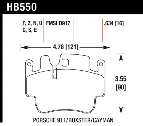Hawk Porsche 911 / Cayman / Boxster Front /Rear DTC-70 Race Brake Pads thumbnail 1