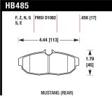 Hawk 08-09 Ford Mustang Bullitt / 05-12 GT / 07-08 Shelby GT HT-10 Race Rear Brake Pads thumbnail 1