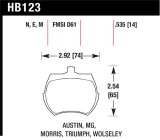 Hawk 66-79 MG Midget / 75-80 Triumph TR7 Black Front Race Brake Pads thumbnail 1