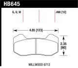 Hawk Wilwood DynaPro 6 (Type 6712) DTC-70 Brake Pads thumbnail 1