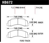 Hawk 10-11 Ford Expedition/F-150 SVT Raptor / 10-11 F-150 LTS Front Street Brake Pad thumbnail 1