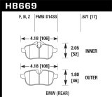 Hawk 09-12 BMW Z4 Rear Street Brake Pads thumbnail 4