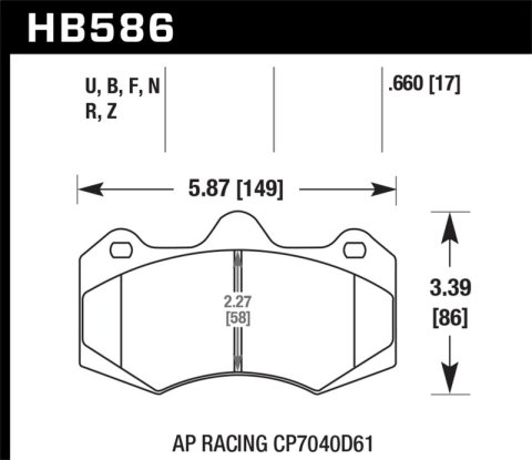 Hawk AP Racing CP7040 DTC-70 Race Brake Pads thumbnail 6