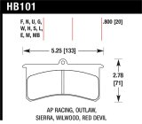 Hawk Aerospace Components / AP Racing / Brakeman / CNC / Coleman / Outlaw DTC-60 Race Brake Pads thumbnail 1