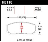 Hawk AP Racing CP3307/CP5040-5S4/(Essex) CP5200 (SC250) Caliper Blue 9012 Race Brake Pads thumbnail 1
