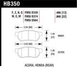 Hawk 86-01 Acura Integra LS / 99-00 Civic Coupe Si DTC-30 Race Rear Brake Pads thumbnail 1