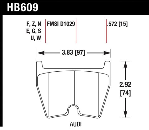 Hawk 08-11 Audi R8/07-08 RS4/03-04 RS6 / 02-03 VW Phaeton DTC-60 Front Race Brake Pads