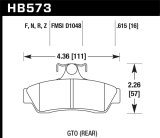 Hawk 04-06 Pontiac GTO HPS 5.0 Rear Brake Pads thumbnail 2