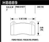 Hawk 2017 Ford Focus DTC-70 Race Front Brake Pads thumbnail 4