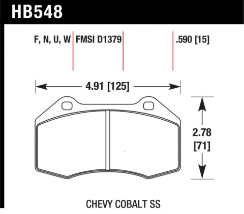 Hawk 08-10 Chevrolet Cobalt / HHR HPS 5.0 Front Brake Pads thumbnail 9