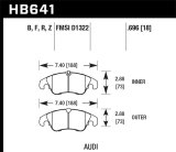 Hawk 10-14 Audi A5 HP+ Street Front Brake Pads thumbnail 3