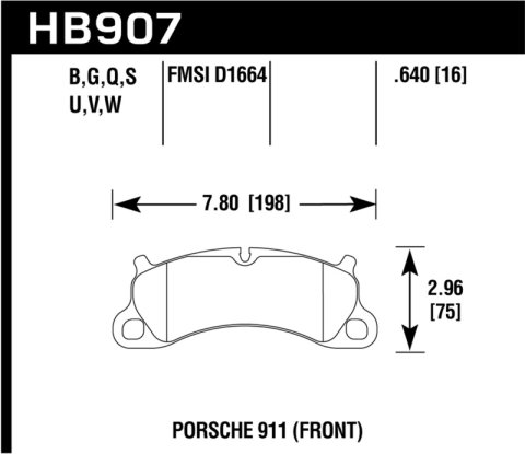 Hawk 12-16 Porsche 911 Carrera S DTC-60 Front Brake Pads thumbnail 2