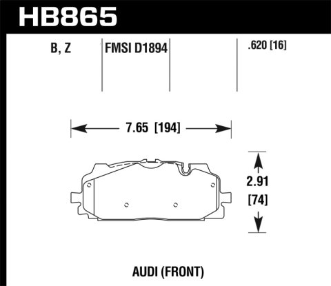 Hawk 18-19 Audi S5 Performance Ceramic Street Front Brake Pads thumbnail 3