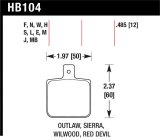 Hawk Sierra/Outlaw/Wilwood HP+ Street Brake Pads thumbnail 1