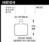 Hawk Sierra/Outlaw/Wilwood HP+ Street Brake Pads thumbnail 4