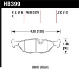 Hawk 84-4/91 BMW 325 (E30) HT-10 Rear Race Pads (NOT FOR STREET USE) thumbnail 1