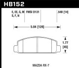 Hawk Mazda RX-7 HPS Street Front Brake Pads thumbnail 5
