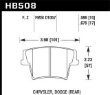 Hawk 05-14 Chrysler 300 HPS 5.0 Rear Brake Pads thumbnail 1