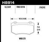 Hawk 2018 Subaru WRX STI Performance Ceramic Street Brake Pads thumbnail 1