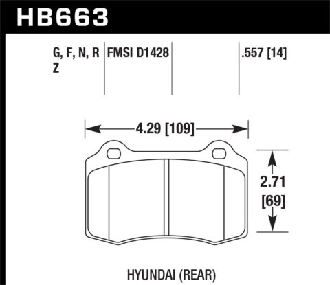 Hawk 12-15 Tesla Model S HPS 5.0 Rear Brake Pads thumbnail 5