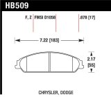 Hawk 05 Chrysler 300C w/ Perf. and HD Suspension HPS Street Front Brake Pads thumbnail 1