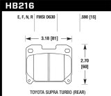 Hawk 93-98 Toyota Supra TT HPS 5.0 Street Rear Brake Pads thumbnail 1
