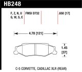 Hawk 97-12 Corvette/01-04 Z06/05-09 Z51 DTC-30 Race Rear Brake Pads thumbnail 1