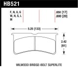 Hawk Wilwood Superlite HT-10 Race Brake Pads thumbnail 1