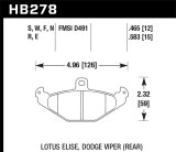 Hawk Lotus Elise 12mm Ht-10 Rear Race Brake Pads thumbnail 8