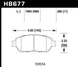 Hawk Lexus 02-03/04-06 ES300/330 Toyota 98-12 Tacoma/Adynl Models Street Perf Ceramic Ft Brake Pads thumbnail 7