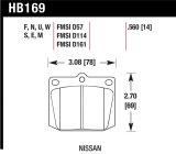 Hawk Nissan 810/240Z/260Z/280Z/620 / Toyota Corona/Cressida/Crown/PU HT-10 Front Race Brake Pads thumbnail 1