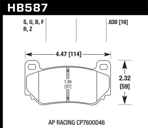Hawk 2002-2004 Audi A6 (Front Rotors 320mm) HPS 5.0 Rear Brake Pads thumbnail 3
