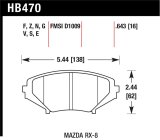 Hawk 2004-2011 Mazda RX-8 Grand Touring HPS 5.0 Front Brake Pads thumbnail 1