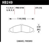 Hawk 1998-2002 Chevrolet Camaro SS 5.7 HPS 5.0 Front Brake Pads thumbnail 1