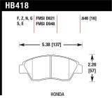 Hawk 2013-2014 Acura ILX (Hybrid) HPS 5.0 Front Brake Pads thumbnail 1